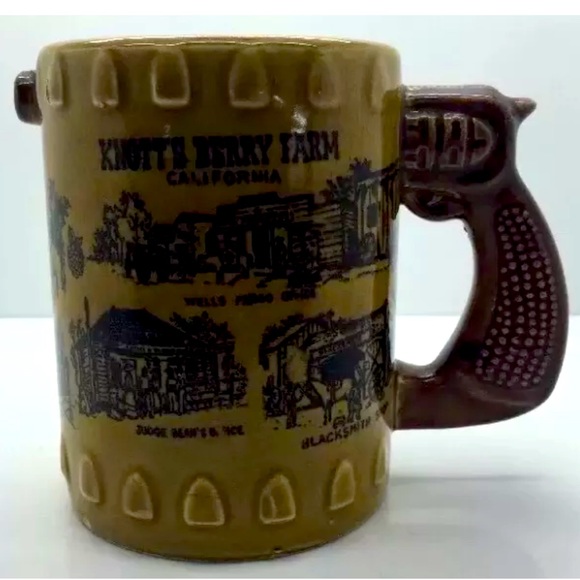 KNOTTS BERRY FARM Vtg 1940-50’s Revolver Gun Mug - Picture 9 of 12
